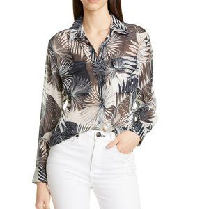 NWT EQUIPMENT Signature Botanical Silk Shirt